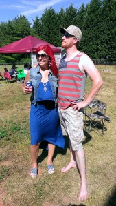 Ben  and Janee enjoying the warm Southern weather. And beer. Obviously.