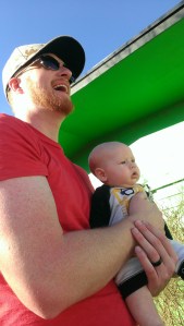 Ben holding Baby Bane